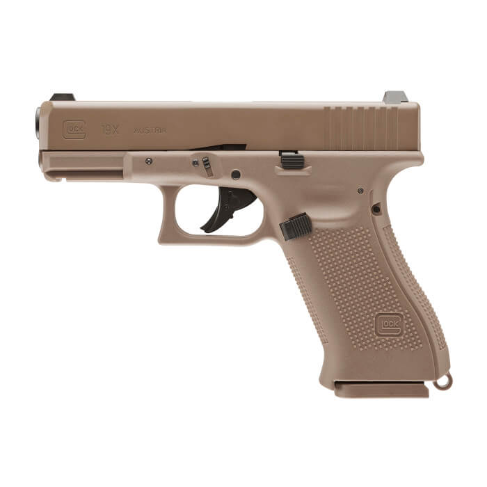 0004407_glock-g19x-coyote-bb-gun-pistol-umarex-airguns Umarex Glock 19X Coyote Blowback CO2 BB Pistol