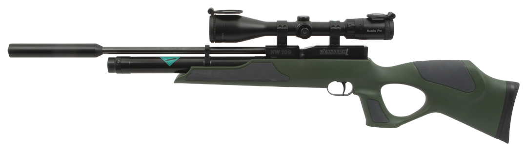 Weihrauch HW100 Green Synthetic with Moderator