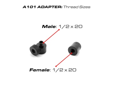 FX Shroud Extender 1/2 x 20 Female to 1/2 x 20 Male