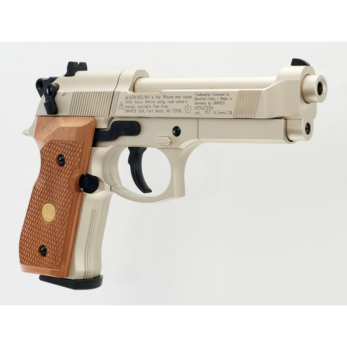 BERETTA M 92 FS NICKEL/WOOD 2253002 - TopGun-Airguns