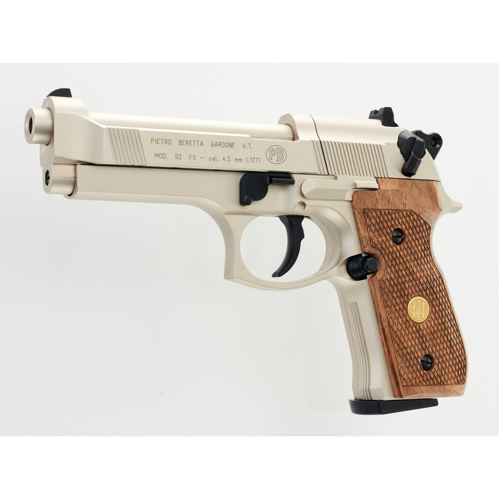 BERETTA M 92 FS NICKEL/WOOD 2253002 - TopGun-Airguns