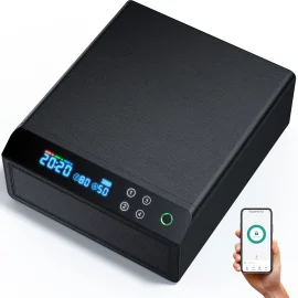 Leather Fingerprint Safe