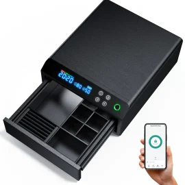 Leather Fingerprint Safe