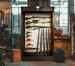 Smart Gun Safe with Fingerprint and Bluetooth Lock for Secure Storage and Display