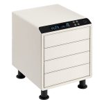 Leather Nightstand Safe with Fingerprint and Bluetooth Lock