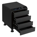 Leather Nightstand Safe with Fingerprint and Bluetooth Lock