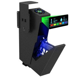 Biometric Drop-Down Gun Safe – Mounted Handgun Safe with LCD Display, Quick Access for Nightstand, Desk, or Vehicle