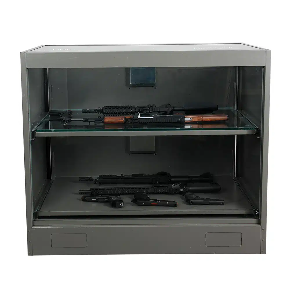 Bulletproof Glass Display Safe for Jewelry, Firearms, and Valuables Stores