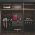 Leather Nightstand Safe with Fingerprint and Bluetooth Lock