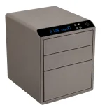 Leather Nightstand Safe with Fingerprint and Bluetooth Lock