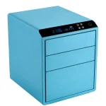 Leather Nightstand Safe with Fingerprint and Bluetooth Lock