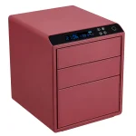 Leather Nightstand Safe with Fingerprint and Bluetooth Lock