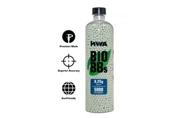 KWA Bio BBs .25g – 5k Rds. Bottle AirSoft