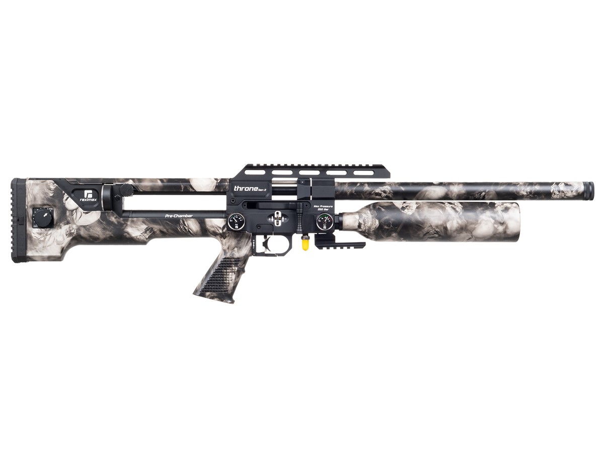 Reximex Throne Gen 2 PCP .25 Air Rifle, Skull Camo