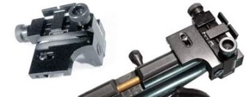 Crosman Williams Rear Sight, Notched Blade, Elevation & Windage Adj., 3/8" Mount