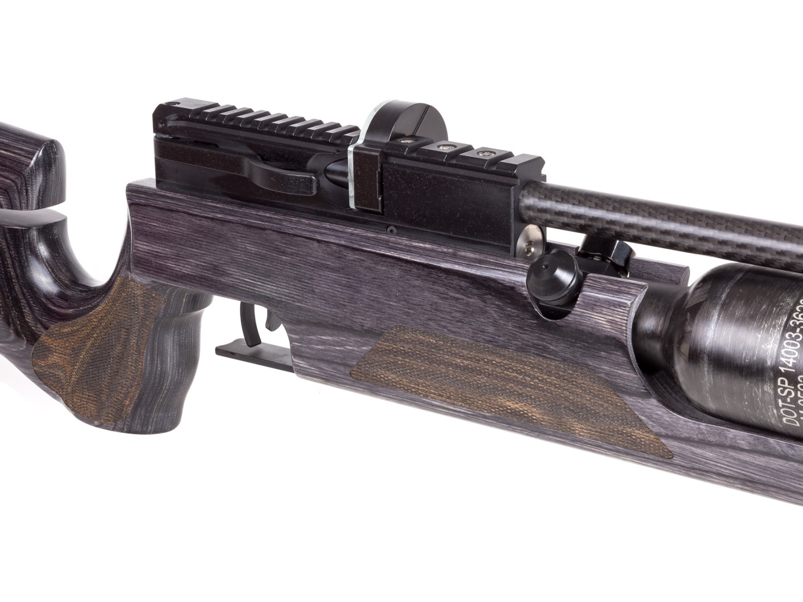 RAW HM1000x LRT Air Rifle, Black Laminate w/Moderator by RAW Rapid Air Worx