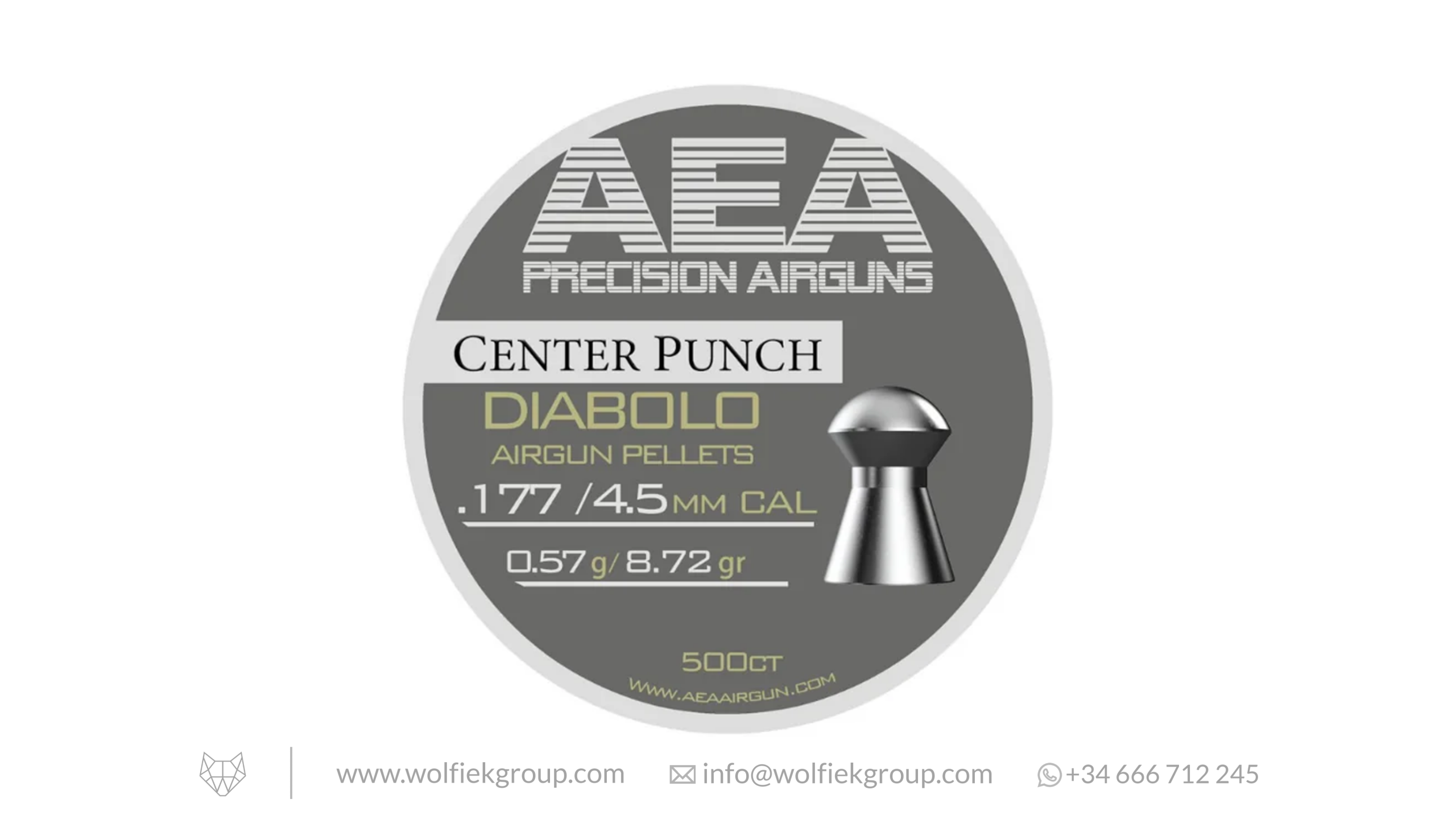 AEA Center Punch Diabolo Pellets · Domed · Cal .177 (4.5mm) - image 1 AEA Center Punch Diabolo Pellets · Domed · Cal .177 (4.5mm)