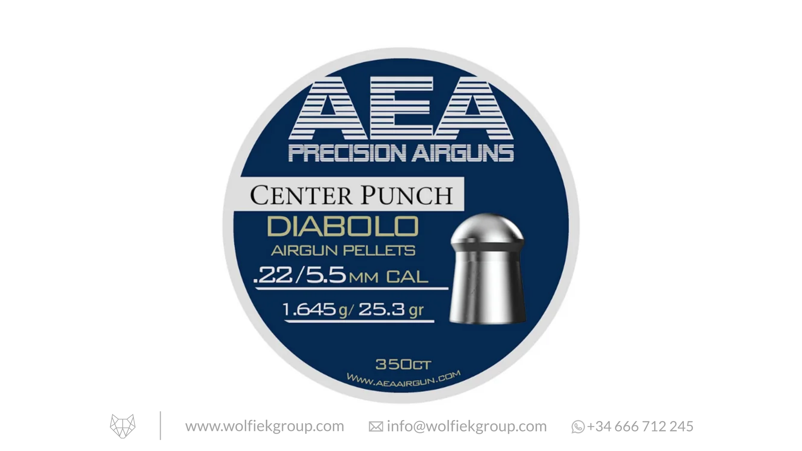 AEA Center Punch Diabolo Pellets · Domed · Cal .22 (5.5mm) - image 1 AEA Center Punch Diabolo Pellets · Domed · Cal .22 (5.5mm)