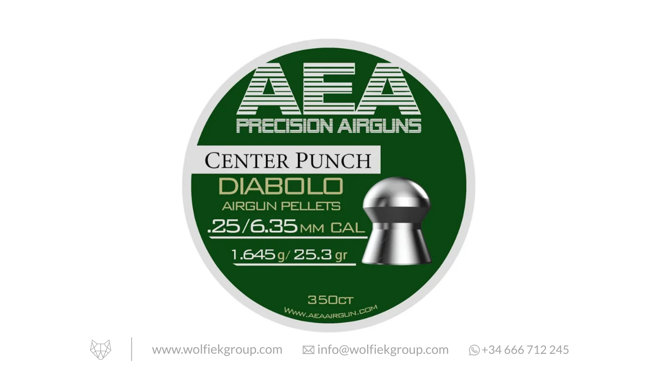 AEA Center Punch Diabolo Pellets · Domed · Cal .25 (6.35mm) - image 1 AEA Center Punch Diabolo Pellets · Domed · Cal .25 (6.35mm)