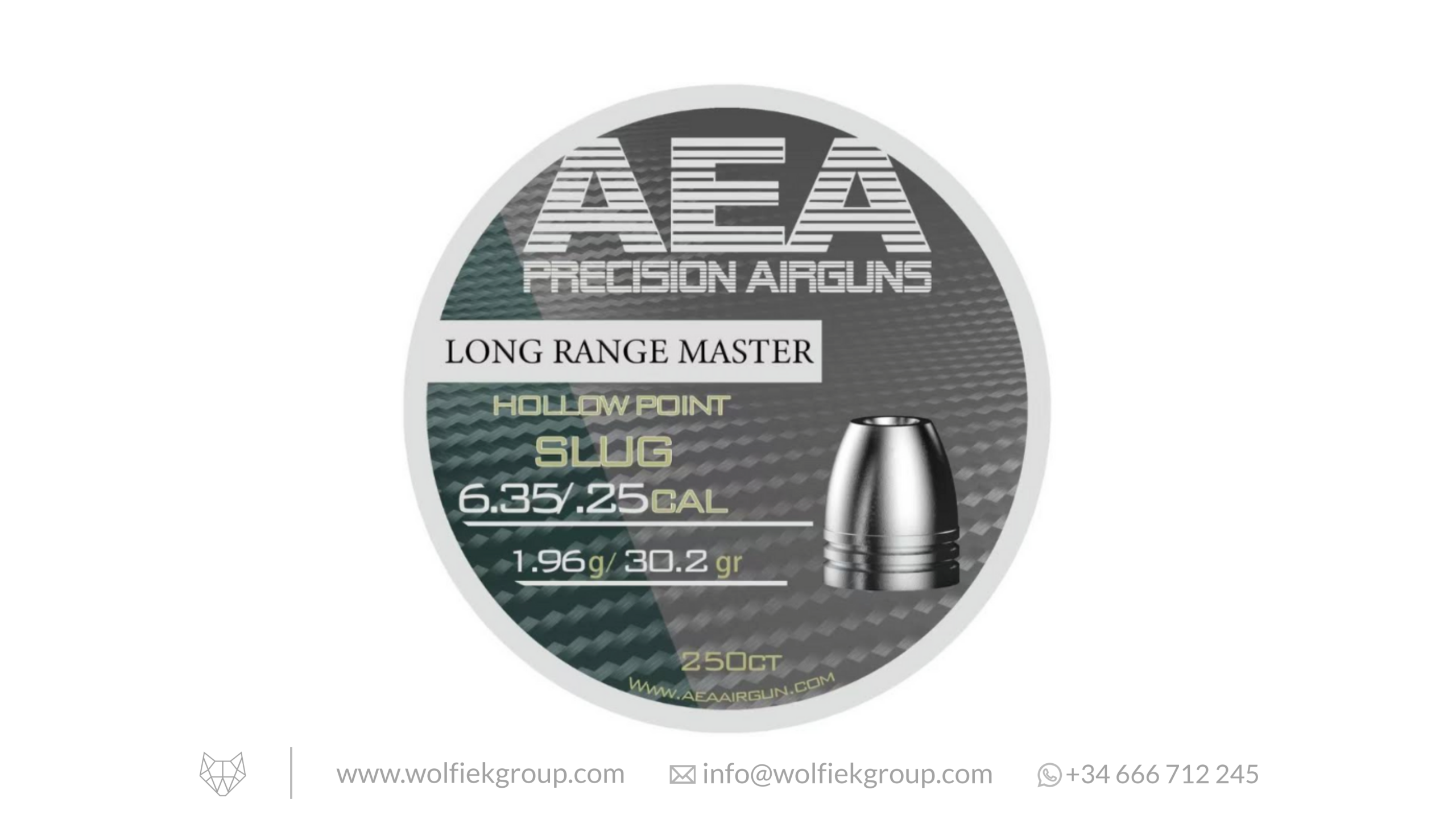 AEA Long Range Master Slugs · Hollow Point · Cal .25 (6.35mm) - image 1 AEA Long Range Master Slugs · Hollow Point · Cal .25 (6.35mm)