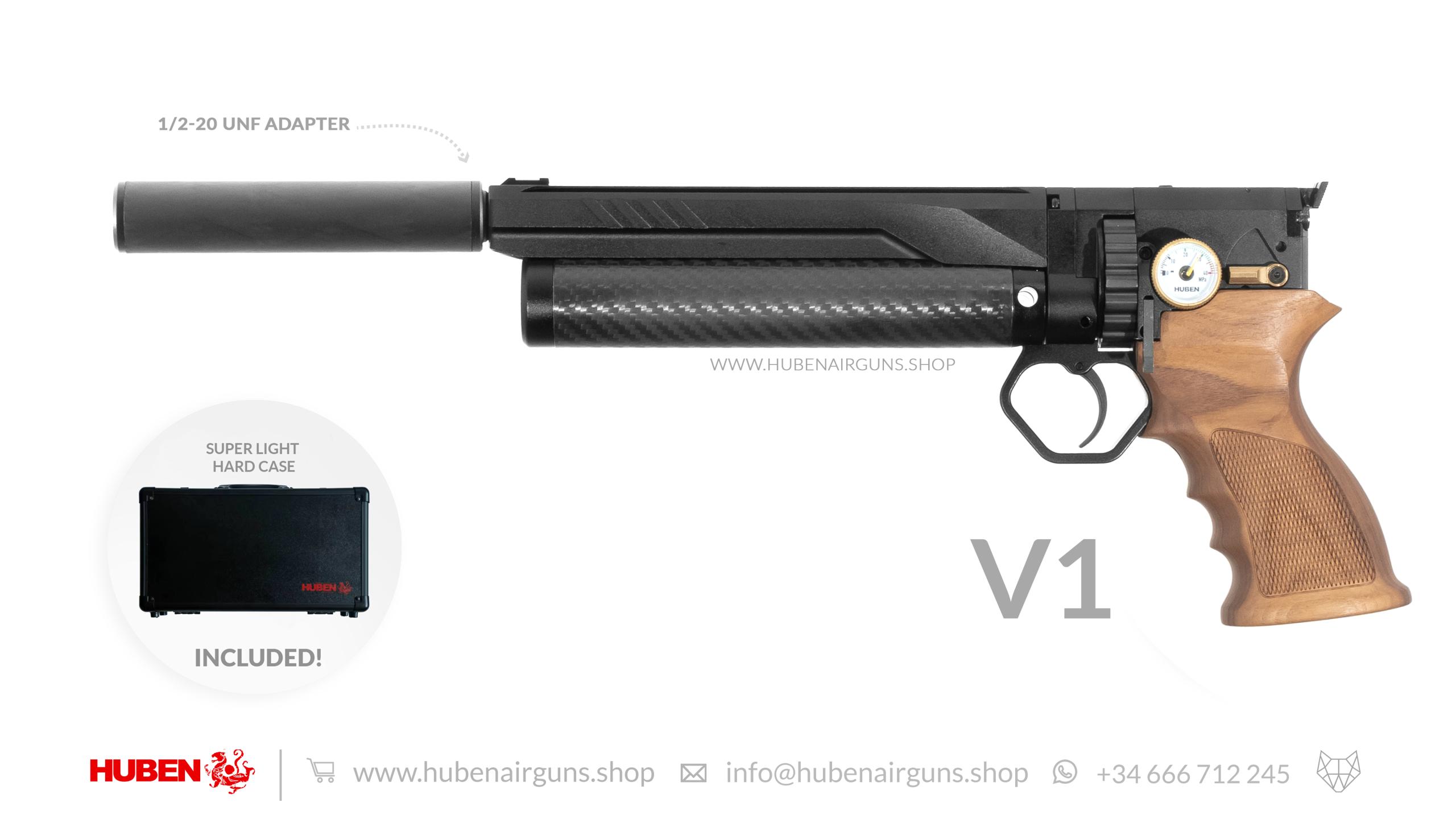Huben GK1 Air Pistol (V1) · Cal .25 (6.35mm)