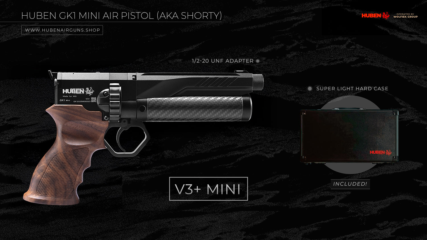 Huben GK1 V3+ Mini Air Pistol (aka Shorty) · Cal .22 (5.5mm)