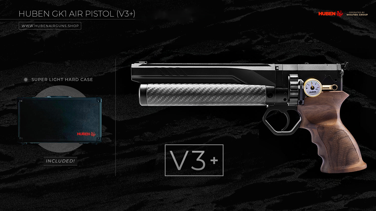 Huben GK1 V3+ Air Pistol · Cal .30 (7.62mm)