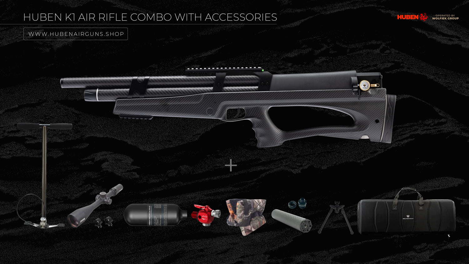 Huben K1 Air Rifle Combo with accessories - image 1 Huben K1 Air Rifle Combo with accessories