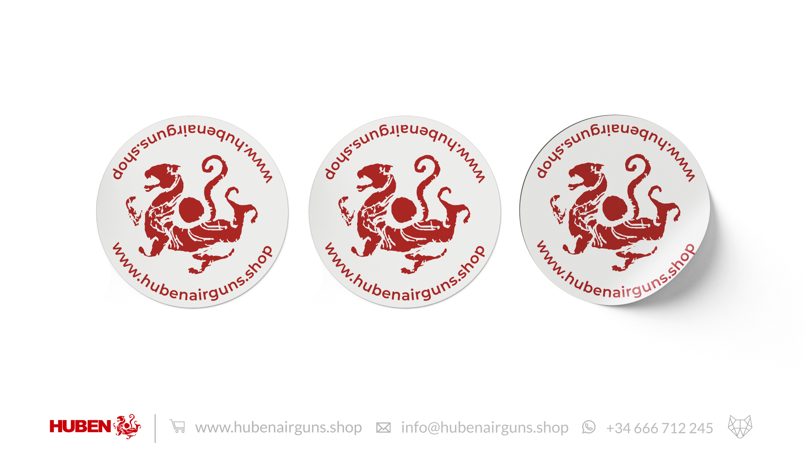 Huben Airgun Brand Stickers