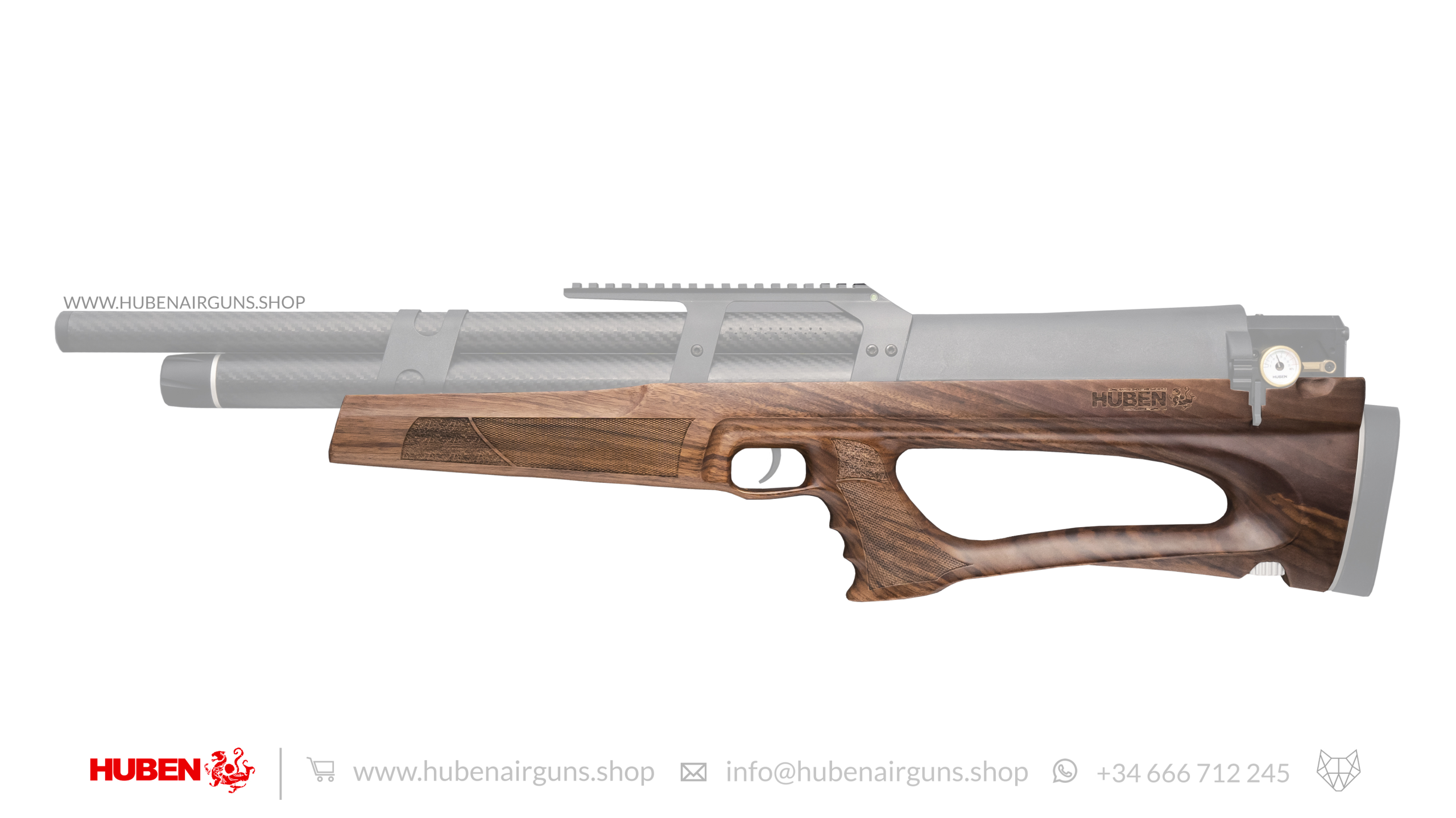 Walnut Stock for Huben Air Rifle