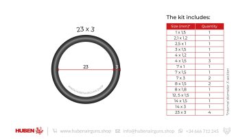 Complete O-rings Kits for Huben Air Rifles & Pistols