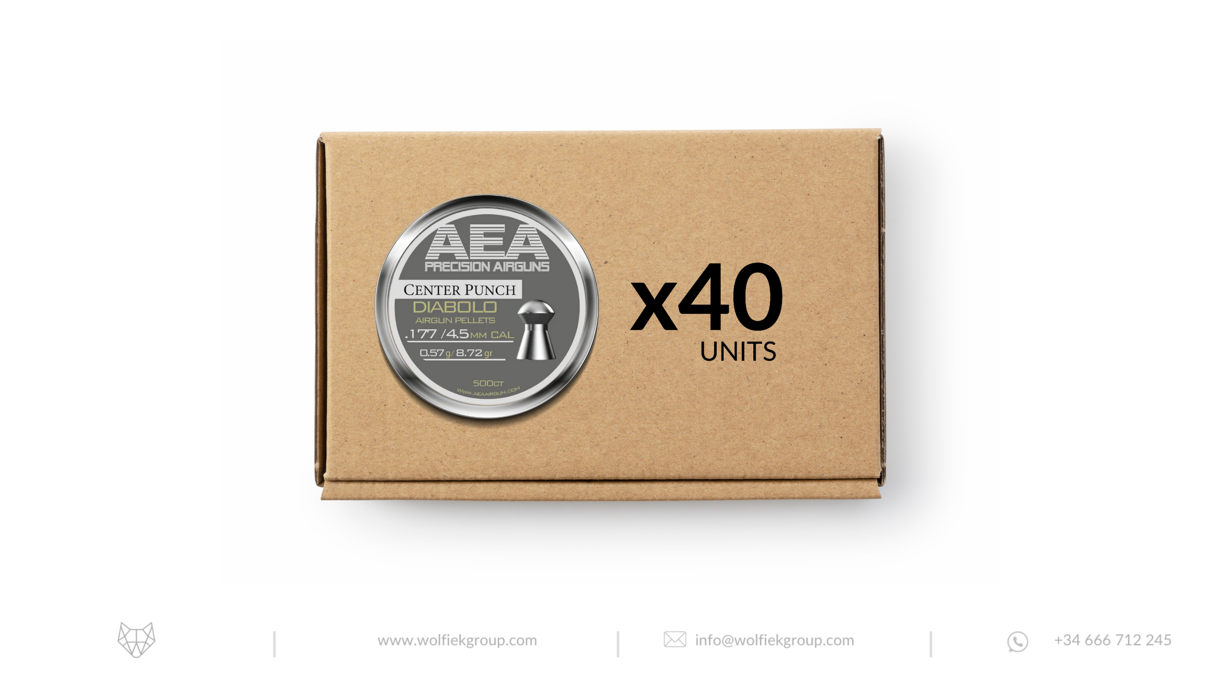 AEA Master Box Center Punch Diabolo Pellets · Domed · Cal .177 (4.5mm) - image 1 AEA Master Box Center Punch Diabolo Pellets · Domed · Cal .177 (4.5mm)