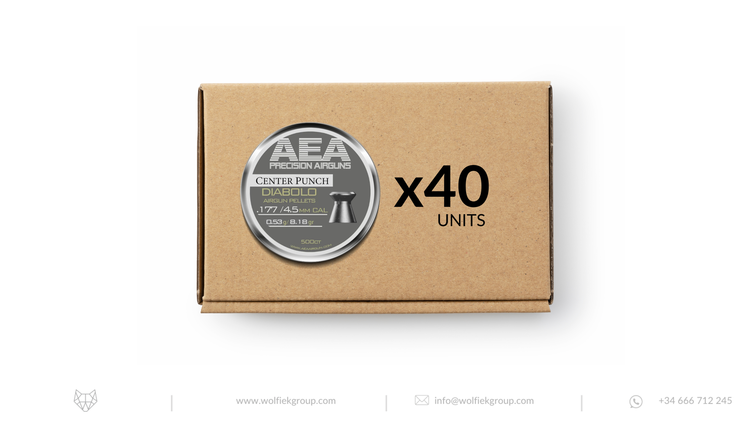 AEA Master Box Center Punch Diabolo Pellets - Cal .177 (4.5mm) | 0.53g (8.18gr) - image 1 AEA Master Box Center Punch Diabolo Pellets - Cal .177 (4.5mm) | 0.53g (8.18gr)