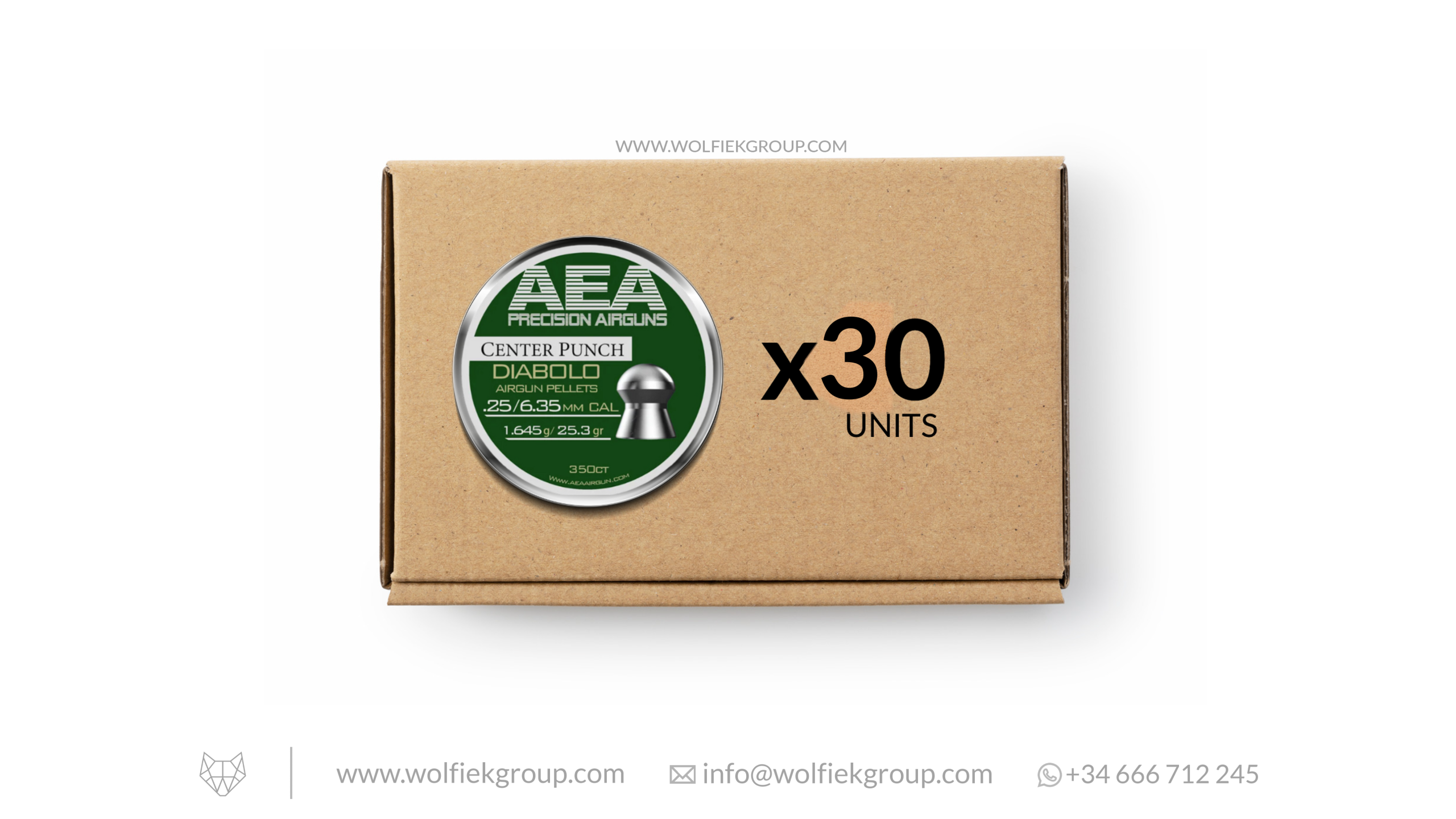 AEA Master Box Center Punch Diabolo Pellets · Domed · Cal .25 (6.35mm) - image 1 AEA Master Box Center Punch Diabolo Pellets · Domed · Cal .25 (6.35mm)