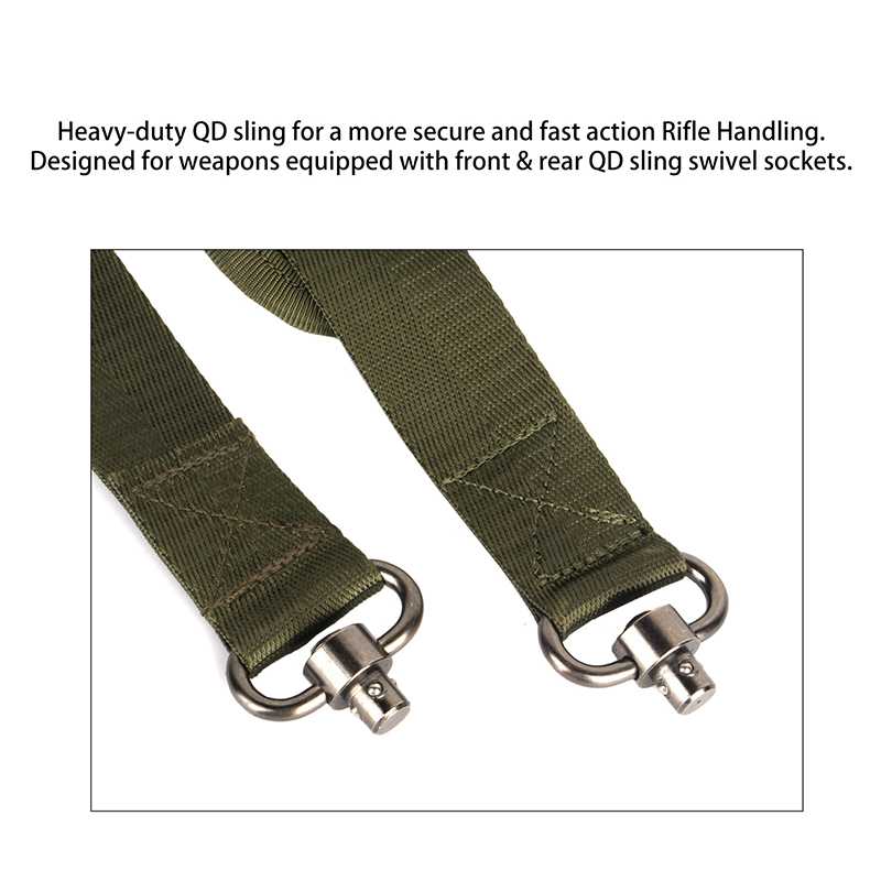 Universal QD Swivel 2 Point Tactical Sling Black&Green