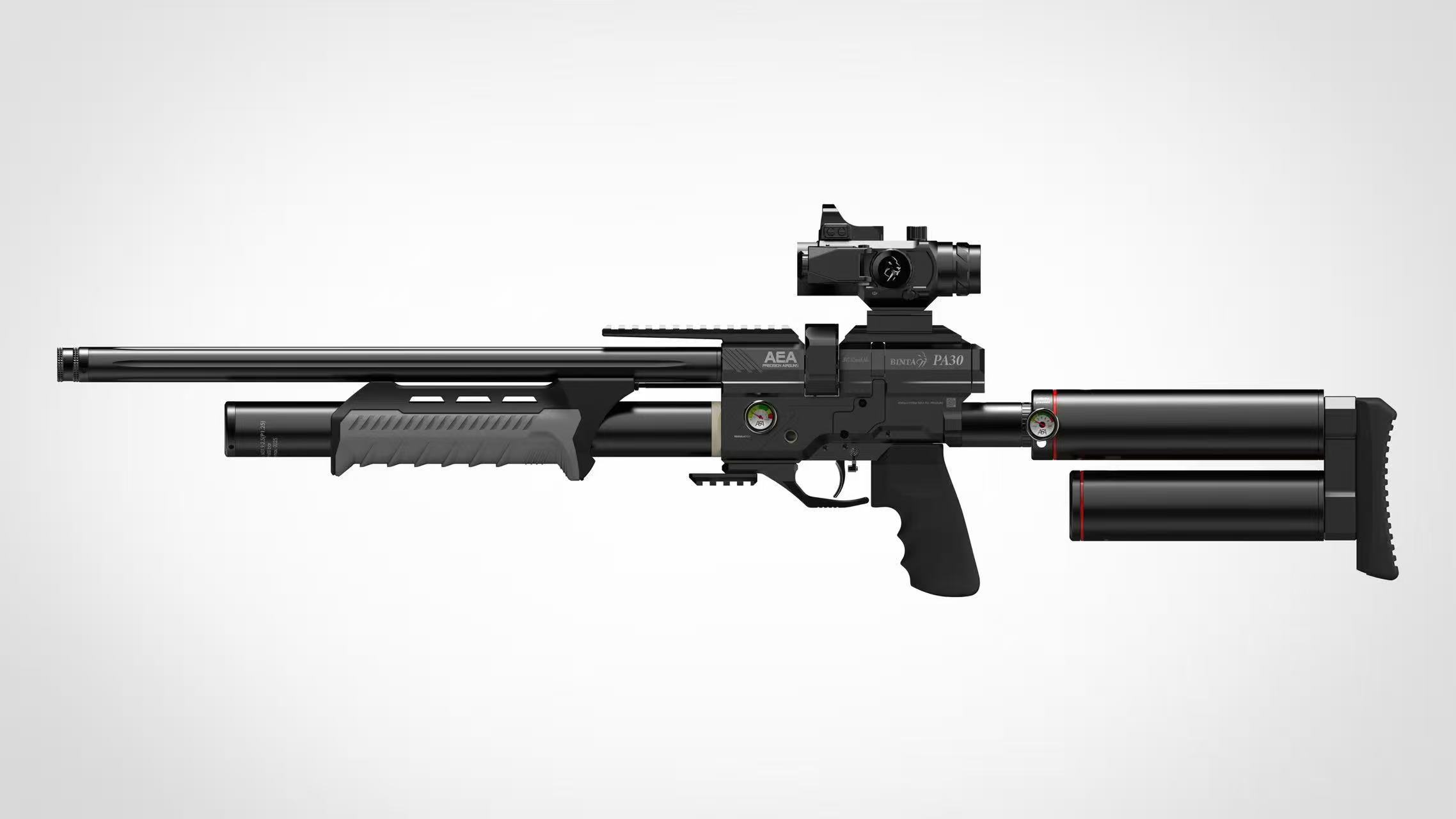 7000psi BinTac PA Series 30Cal 15' 22' Inches w/wt Regulator Installed
