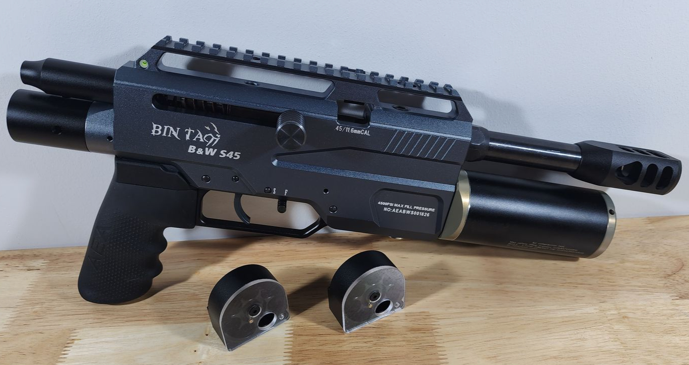 BinTac SP-45 Semi Bigbore Pistol With 3in1 Scope(optional) - image 1 BinTac SP-45 Semi Bigbore Pistol With 3in1 Scope(optional)