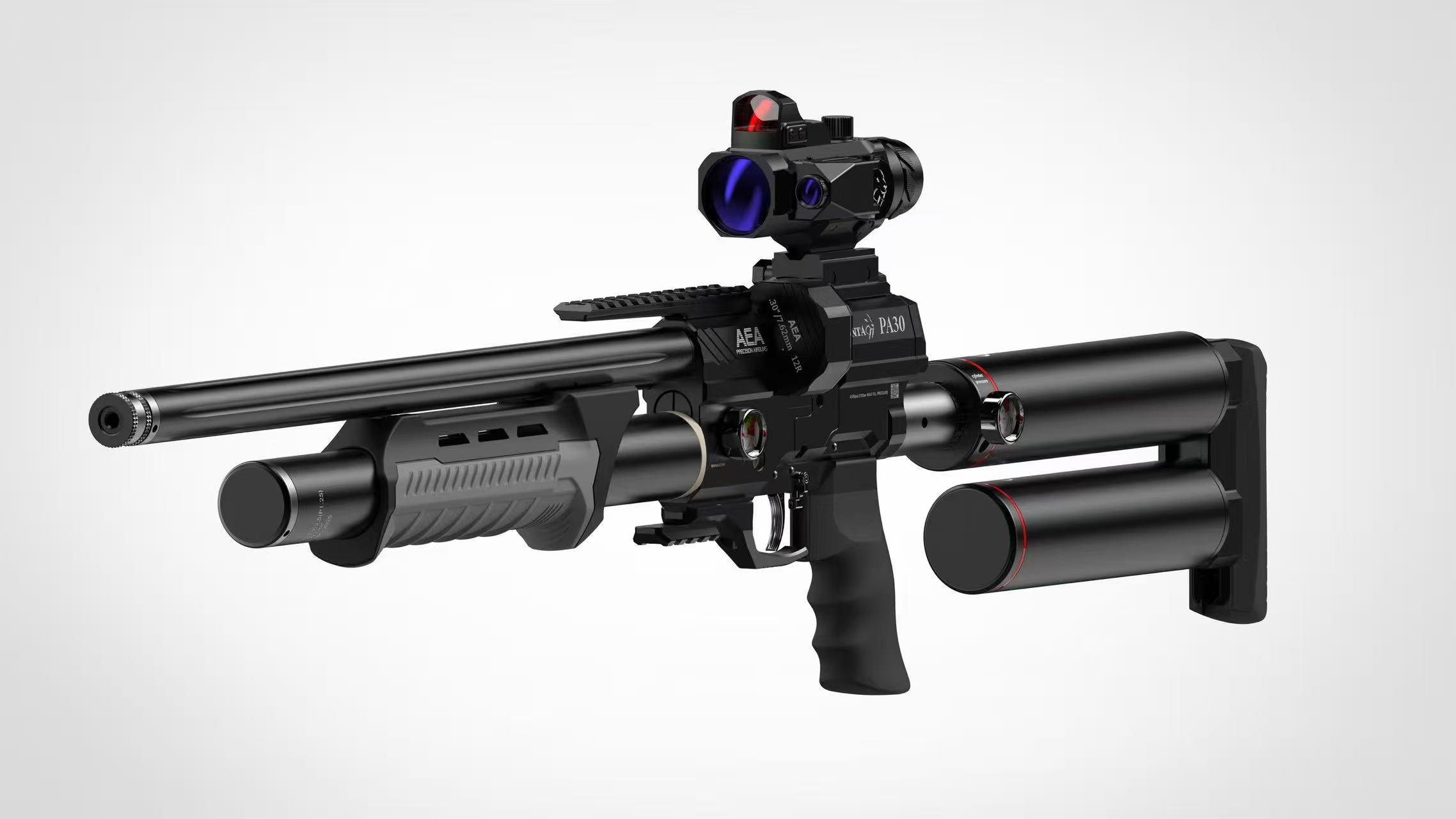 7000psi BinTac PA Series 30Cal 15' 22' Inches w/wt Regulator Installed