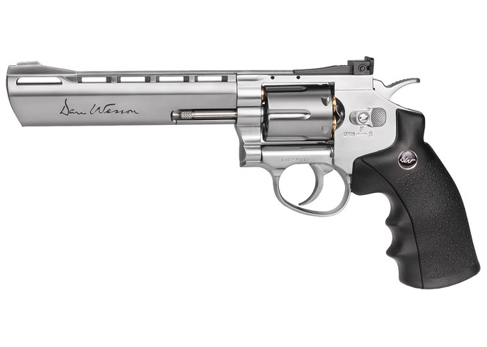Dan Wesson 6" CO2 Pellet Revolver, Silver Dan Wesson 6" CO2 Pellet Revolver, Silver