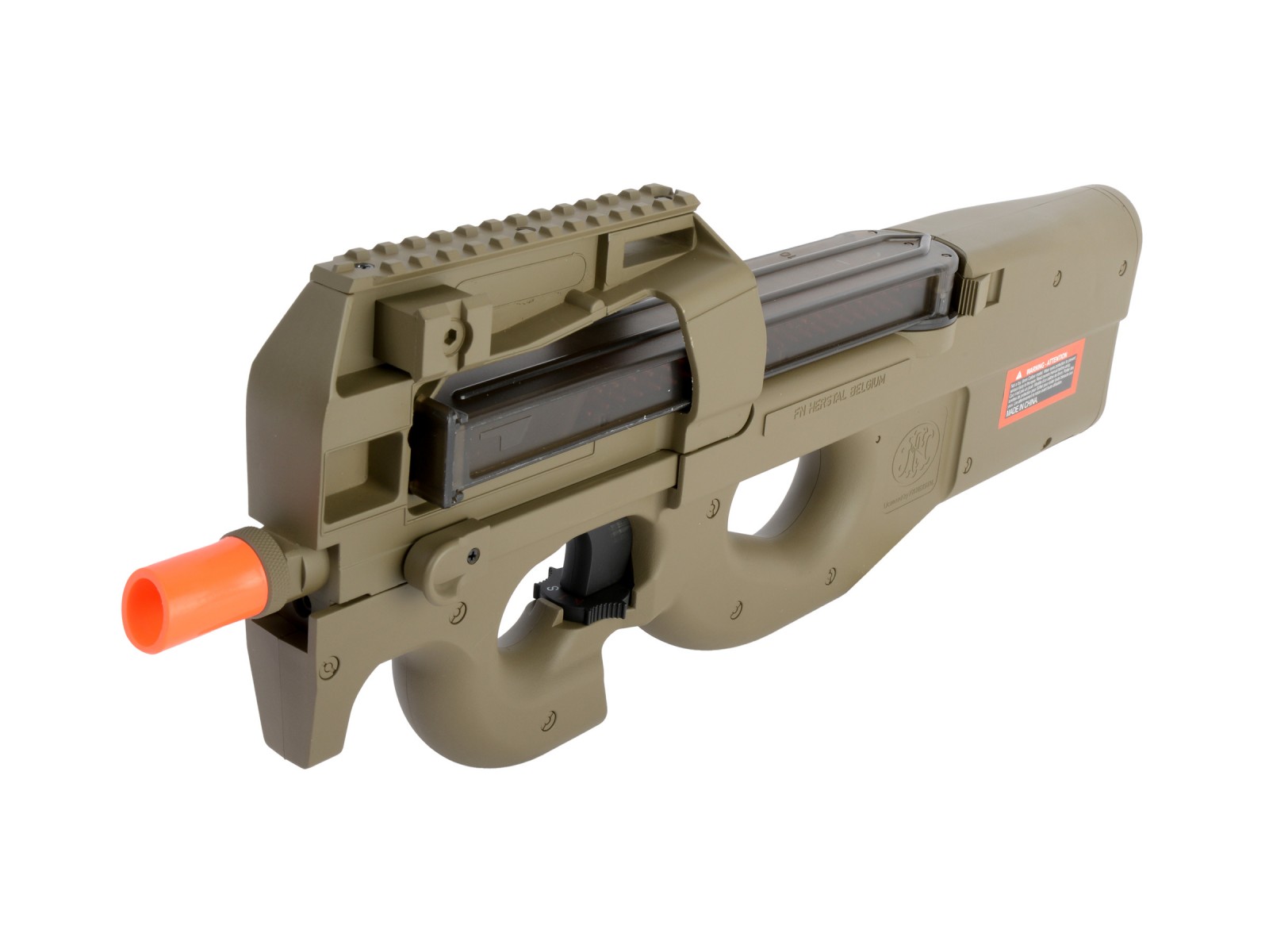 FN Herstal P90 AEG Electric Airsoft Rifle, Tan FN Herstal P90 AEG Electric Airsoft Rifle, Tan
