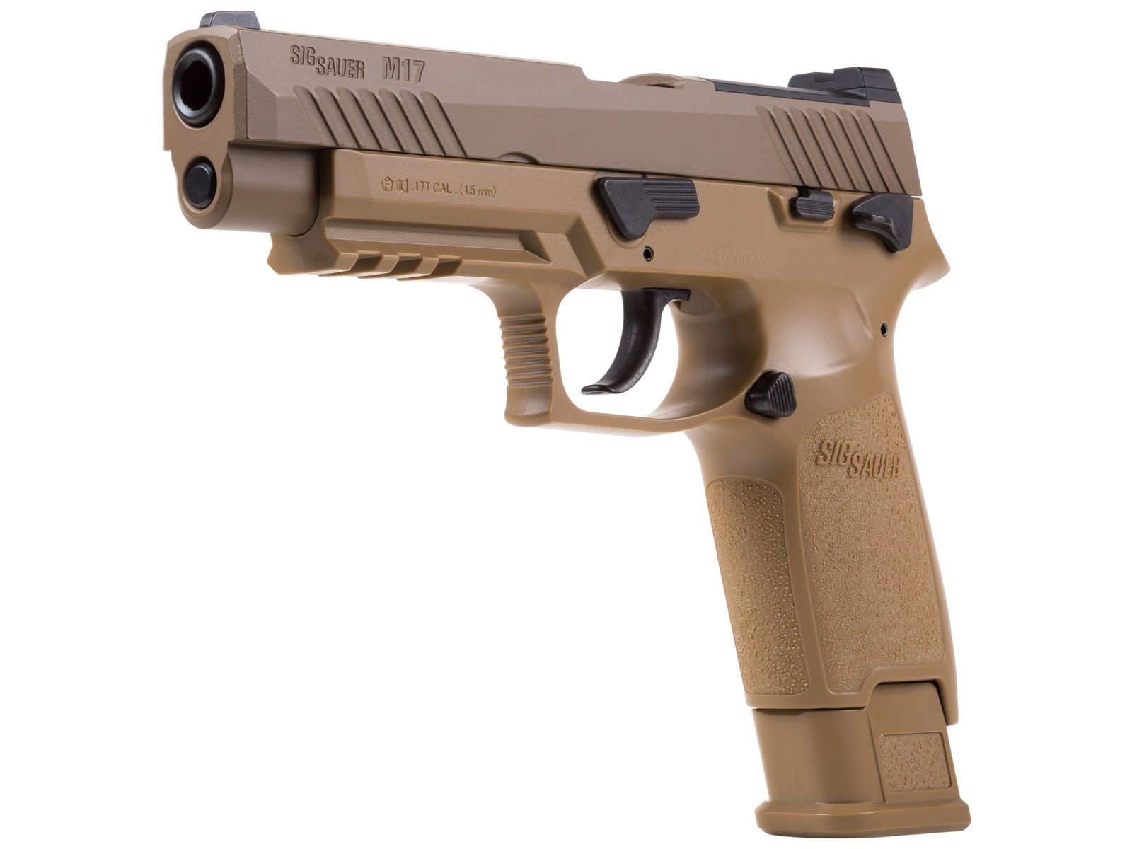 SIG Sauer M17 P320 ASP, CO2 Pellet Pistol, Tan SIG Sauer M17 P320 ASP, CO2 Pellet Pistol, Tan