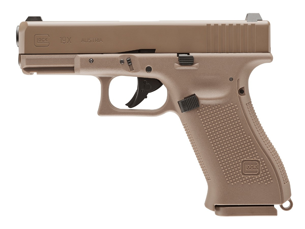 Glock 19X CO2 Blowback .177 BB Gun, Tan Glock 19X CO2 Blowback .177 BB Gun, Tan