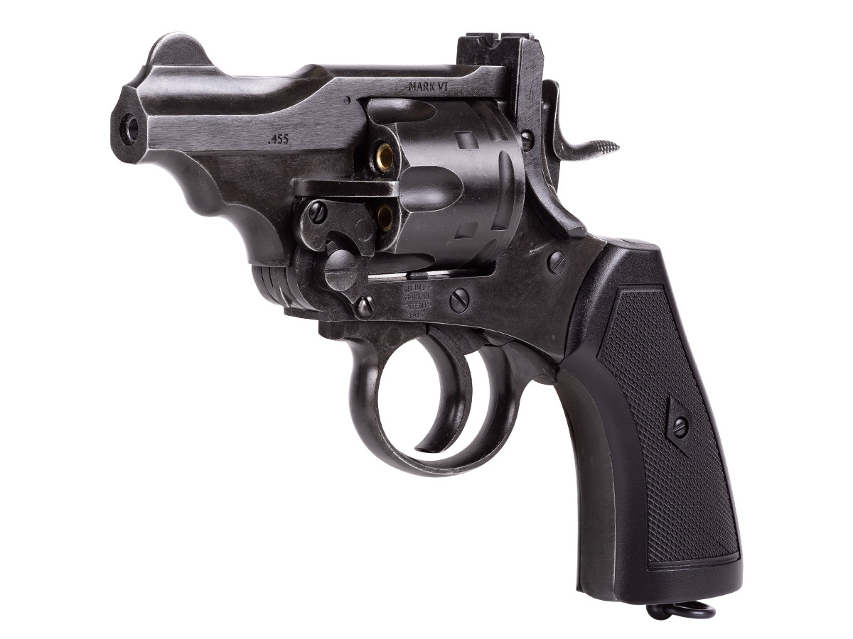 Webley MKVI CO2 Pellet Revolver, Battlefield Finish, 2.5" Webley MKVI CO2 Pellet Revolver, Battlefield Finish, 2.5"