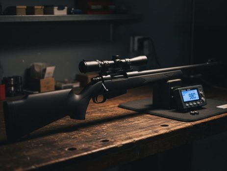A selection of airgun slugs of different weights on a dark surface.